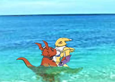Renamon and Guilmon Beach Fun 1
art by moltsi
Keywords: anime;digimon;dragon;furry;canine;fox;renamon;guilmon;male;female;anthro;breasts;M/F;cowgirl;beach;moltsi