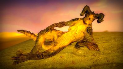 Sexy Deathclaw
art by MxMr
Keywords: videogame;fallout;lizard;reptile;deathclaw;feral;solo;suggestive;cgi;MxMr