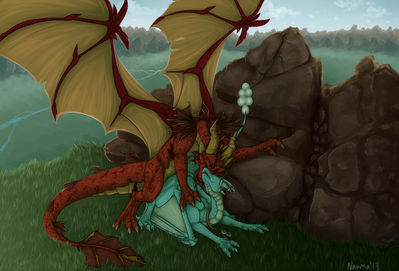 Ignitus
art by naoma-hiru
Keywords: videogame;spyro_the_dragon;dragon;dragoness;ignitus;male;female;feral;M/F;from_behind;suggestive;naoma-hiru