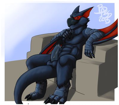 Nargacuga
art by bass
Keywords: videogame;monster_hunter;dragon;wyvern;nargacuga;male;anthro;solo;penis;bass