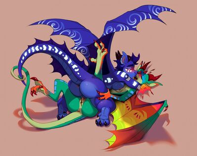 Just Gals Being Pals (Wings_of_Fire)
art by OliveCow
Keywords: wings_of_fire;seawing;rainwing;tsunami;glory;dragoness;female;anthro;breasts;lesbian;missionary;vagina;masturbation;spooge;olivecow