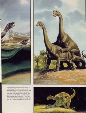 Tyrannosaurus sex: A Love Tail 4
article by Sandy Fritz and Ron Embelton
Keywords: dinosaur;sauropod;hadrosaur;male;female;feral;M/F;from_behind;article;omni;magazine;sandy_fritz;ron_embelton
