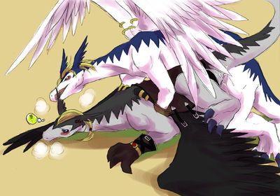 Ranshiin and Shiron Having Sex
art by 
Keywords: anime;legendz;dragon;shiron;ranshiin;male;anthro;M/M;from_behind;spooge;razr