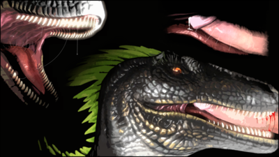 Oral Sex From A Raptor
art by 
Keywords: beast;dinosaur;theropod;raptor;human;man;male;penis;oral;internal;closeup;spooge