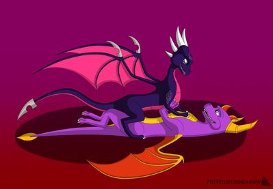 Cynder Riding Spyro
art by RemyInTheSky
Keywords: videogame;spyro_the_dragon;dragon;dragoness;spyro;cynder;male;female;anthro;M/F;penis;cowgirl;suggestive;RemyInTheSky
