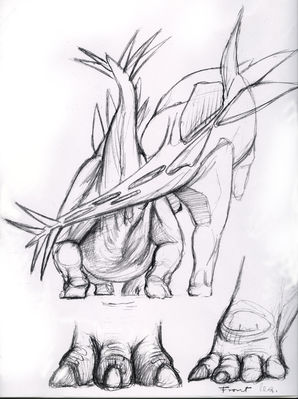 Stegosaur Coupling 2
art by Luis Rey
Keywords: dinosaur;stegosaurus;male;female;feral;M/F;from_behind;luis_rey