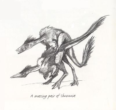 Shuvuuia Mating
art by Luis Rey
Keywords: dinosaur;theropod;shuvuuia;male;female;feral;M/F;from_behind;luis_rey