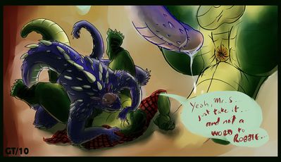 Why They Call Him Spike
art by gtskunkrat
Keywords: dinosaurs;dinosaur;theropod;megalosaurus;ankylosaurus;spike;earl;male;anthro;M/M;missionary;penis;anal;closeup;spooge;gtskunkrat