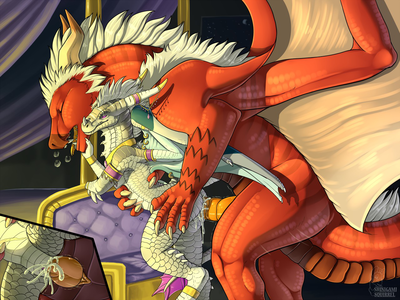 A Chance With Royalty
art by shinigamisquirrel
Keywords: dragon;dragoness;male;female;feral;M/F;penis;from_behind;vaginal_penetration;closeup;spooge;shinigamisquirrel