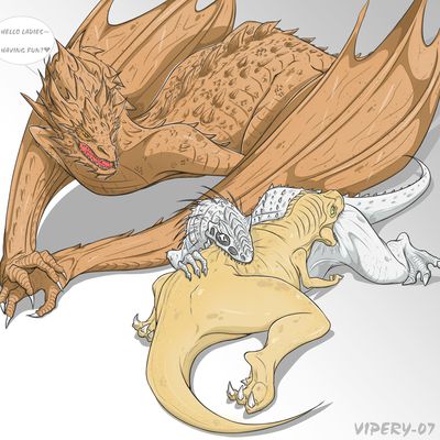Smaug After Booty
art by vipery-07
Keywords: lord_of_the_rings;lotr;dragon;wyvern;smaug;jurassic_world;dinosaur;theropod;tyrannosaurus_rex;indominus_rex;male;female;feral;M/F;suggestive;vipery-07