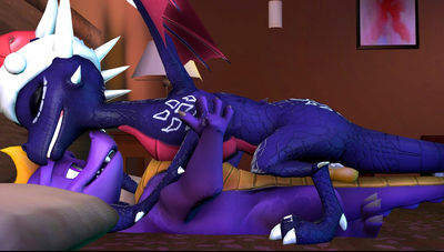 Spyro and Cynder Having Sex 4
art by TheDarkFox20
Keywords: videogame;spyro_the_dragon;dragon;dragoness;spyro;cynder;male;female;anthro;M/F;penis;cowgirl;vaginal_penetration;spooge;cgi;TheDarkFox20