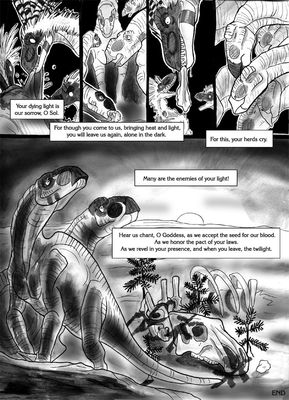 The Pact (10/10)
art by droemar
Keywords: comic;dinosaur;theropod;raptor;utahraptor;hadrosaur;iguanodon;male;female;feral;non-adult;droemar