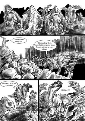 The Pact (3/10)
art by droemar
Keywords: comic;dinosaur;hadrosaur;iguanodon;male;female;feral;non-adult;droemar