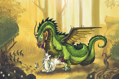 Gorbash Mounts Amalthea
art by wanderlustdragon
Keywords: cartoon;flight_of_dragons;the_last_unicorn;gorbash;amalthea;dragon;furry;equine;unicorn;male;female;feral;M/F;penis;from_behind;wanderlustdragon