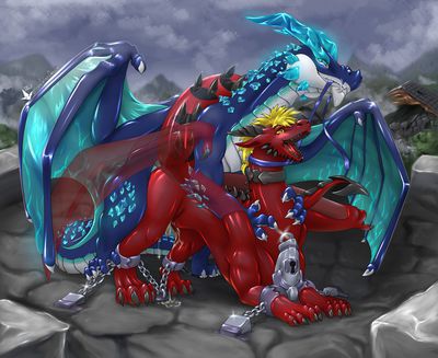 Taming a Crimson Queen
art by WeisswindDragon
Keywords: dragon;dragoness;male;female;feral;M/F;bondage;from_behind;suggestive;spooge;WeisswindDragon