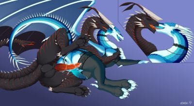 Kissy Time 3 (Wings_of_Fire)
art by Z0RI0N
Keywords: wings_of_fire;icewing;dragon;male;feral;M/M;penis;spoons;anal;creampie;spooge;lingerie;Z0RI0N