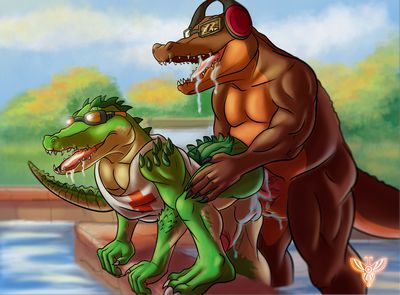 Renekton on Duty
art by jaken_wolfy
Keywords: videogame;league_of_legends;crocodilian;crocodile;renekton;male;anthro;M/M;penis;from_behind;anal;spooge;jaken_wolfy