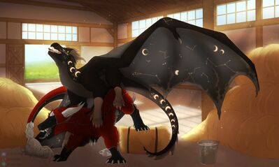 Barn Fun
art by abyss_of_mist
Keywords: dragon;felkin;male;feral;M/M;penis;from_behind;anal;spooge;abyss_of_mist