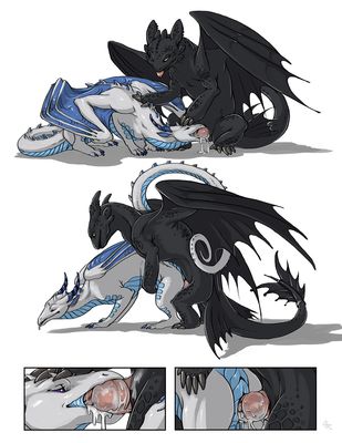 Toothless Mating With Byzil
art by acidapluvia
Keywords: how_to_train_your_dragon;night_fury;toothless;dragon;dragoness;byzil;male;female;feral;M/F;penis;from_behind;vaginal_penetration;oral;closeup;spooge;acidapluvia