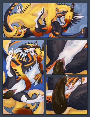 Cyr and DNK Mating (page 1)
art by acidapluvia
Keywords: dragon;dragoness;male;female;feral;M/F;penis;vagina;from_behind;missionary;vaginal_penetration;closeup;spooge;acidapluvia