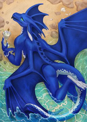 Lounging
art by acidapluvia
Keywords: dragon;male;feral;solo;beach;non-adult;acidapluvia