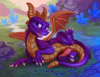 Spyro Exposed
art by acidapluvia
Keywords: videogame;spyro_the_dragon;dragon;spyro;male;anthro;solo;penis;spooge;acidapluvia