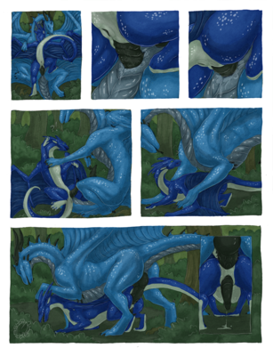 Venturous Encounters (page 3)
art by acidapluvia
Keywords: comic;dragon;male;feral;M/M;penis;missionary;from_behind;anal;closeup;spooge;acidapluvia