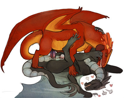 Drakes Having Sex 2
art by adarkmachine
Keywords: dragon;male;feral;M/M;penis;hemipenis;missionary;double_penetration;anal;spooge;adarkmachine