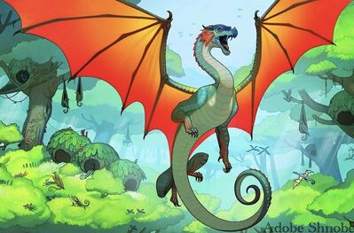 Glory (Wings_of_Fire)
art by adobe_shnobe
Keywords: wings_of_fire;rainwing;glory;dragoness;female;feral;solo;vagina;adobe_shnobe