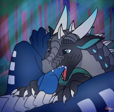 Nightwing Oral (Wings_of_Fire)
art by adrim
Keywords: video;animated_gif;wings_of_fire;nightwing;dragon;male;feral;M/M;penis;oral;closeup;spooge;adrim