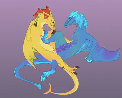 Adine and Auroth
art by aeveno
Keywords: videogame;angels_with_scaly_wings;defense_of_the_ancients;dota;dragoness;wyvern;winter_wyvern;auroth;adine;female;feral;lesbian;dildo;egg;vaginal_penetration;spooge;aeveno