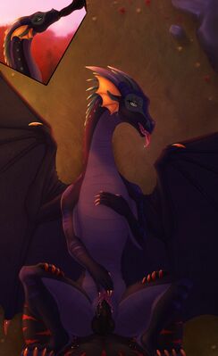 Warm Morning (Wings_of_Fire)
art by agnik_hunt
Keywords: wings_of_fire;rainwing;nightwing;hybrid;dragon;dragoness;male;female;feral;M/F;penis;cowgirl;vaginal_penetration;oral;spooge;agnik_hunt