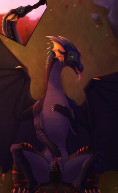 Warm Morning (Wings_of_Fire)
art by agnik_hunt
Keywords: wings_of_fire;rainwing;nightwing;hybrid;dragon;dragoness;male;female;feral;M/F;penis;cowgirl;vaginal_penetration;oral;spooge;agnik_hunt