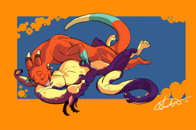 Dragon Sex 1
art by airless
Keywords: dragon;dragoness;male;female;feral;M/F;penis;missionary;airless
