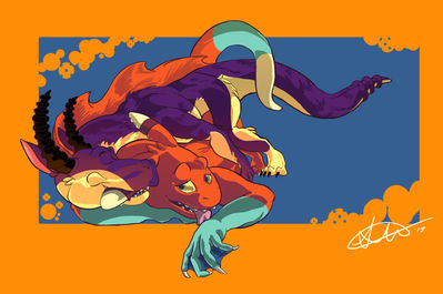 Dragon Sex 2
art by airless
Keywords: dragon;dragoness;male;female;feral;M/F;penis;from_behind;airless