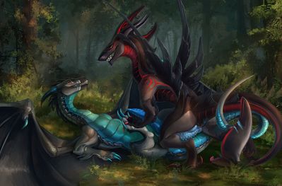 Erise and Helios
art by akineza
Keywords: dragon;shark;hybrid;male;feral;M/M;penis;missionary;anal;akineza