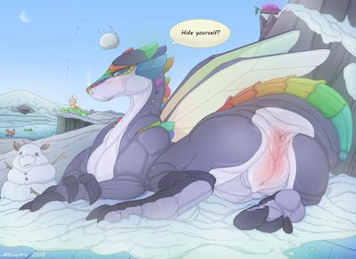 Treacherous Snowball
art by albinoart
Keywords: dragoness;female;feral;solo;vagina;albinoart