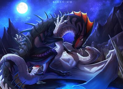 Starry Night
art by alegrimm
Keywords: dragon;dragoness;male;female;feral;M/F;penis;missionary;vaginal_penetration;spooge;alegrimm