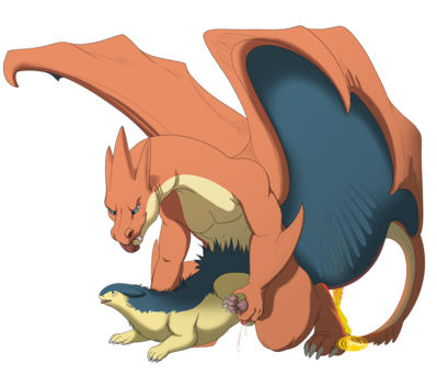 Mega_Charizard and Typhlosion
art by aliena-cordis
Keywords: anime;pokemon;dragon;furry;mustelid;mega_charizard;typhlosion;male;anthro;M/M;penis;from_behind;anal;spooge;aliena-cordis