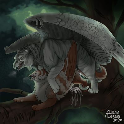 Tree Sharing
art by aliena-cordis
Keywords: gryphon;male;female;feral;M/F;from_behind;suggestive;spooge;aliena-cordis