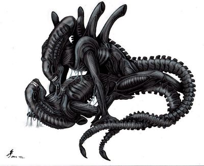 Xeno Sex
art by tina_leyk
Keywords: alien;xenomorph;anthro;male;M/M;penis;missionary;spooge;tina_leyk