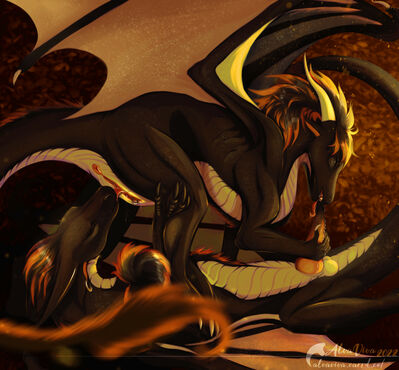 Draconic 69
art by alvaviva
Keywords: dragon;dragoness;male;female;feral;M/F;penis;vagina;69;oral;alvaviva
