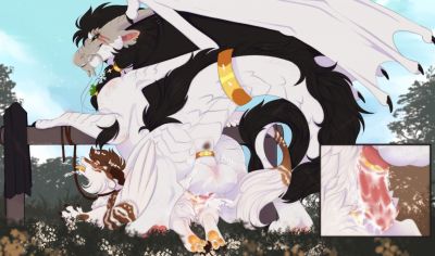 Against The Fence
art by amy-past
Keywords: dragon;dragoness;male;female;feral;M/F;bondage;penis;from_behind;vaginal_penetration;closeup;spooge;amy-past