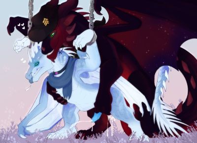 Big First (Wings_of_Fire)
art by amy-past
Keywords: wings_of_fire;icewing;nightwing;dragon;male;feral;M/M;bondage;penis;from_behind;anal;spooge;amy-past