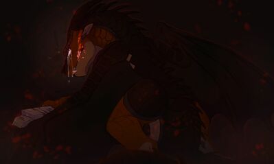 Emotional (Wings_of_Fire)
art by amy-past
Keywords: wings_of_fire;mudwing;dragon;male;feral;solo;penis;amy-past