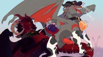 Cowgirl (Wings_of_Fire)
art by amy-past
Keywords: wings_of_fire;nightwing;dragon;male;feral;M/M;penis;reverse_cowgirl;anal;closeup;spooge;amy-past