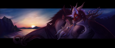 Cuddle
art by amyth
Keywords: dragon;dragoness;male;female;feral;M/F;romance;non-adult;amyth