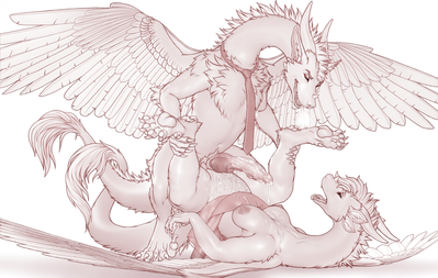 Messy Mating
art by amyth
Keywords: dragon;dragoness;male;female;feral;anthro;breasts;M/F;penis;missionary;masturbation;spooge;amyth