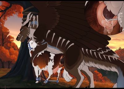 Dragon and Cow
art by angellsview3
Keywords: dragon;furry;bovine;cow;male;female;feral;M/F;bondage;penis;from_behind;vaginal_penetration;closeup;spooge;angellsview3