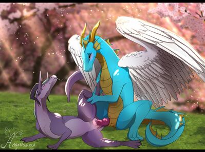 Spring Mating
art by angellsview3
Keywords: dragon;dragoness;male;female;feral;M/F;penis;from_behind;vaginal_penetration;spooge;angellsview3